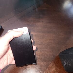 Men's Metal Sleek Black Card Holder